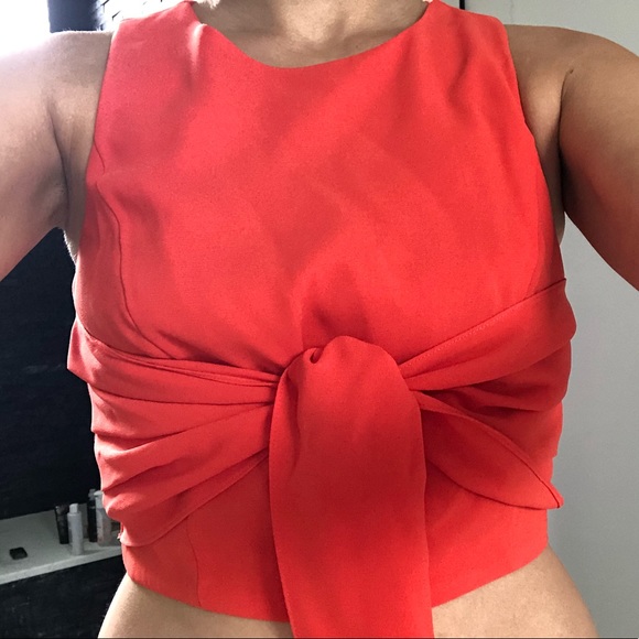 JOA orange tie up top - Picture 2 of 3